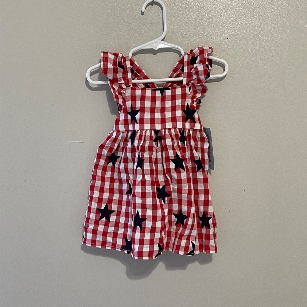 NEW: Red White & Blue Dress with Diaper Cover/Bloomers! 12M
